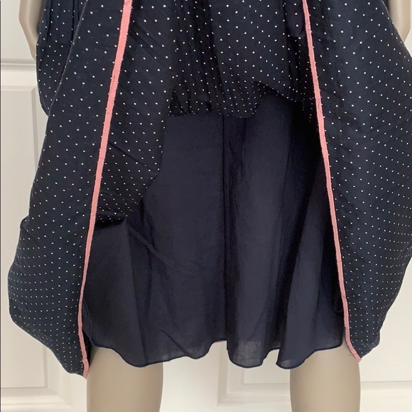 J. Crew Navy Polka Dot 100% Cotton Pleated Skirt - Picture 4 of 7